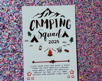 Camping Squad Wish Bracelet: Campfire Party Favor