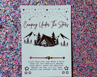Camping Under The Stars Wish Bracelet: Summer Camp Friendship Favor