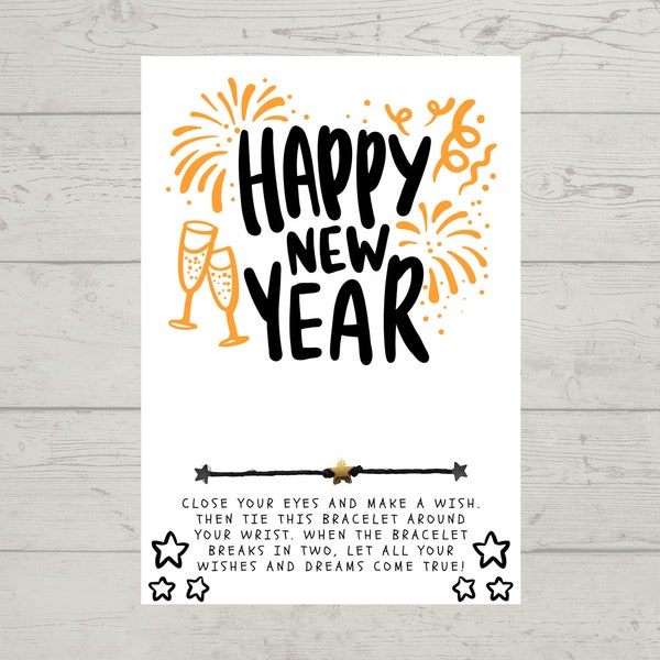 Happy New Year Thank You Cards Etsy