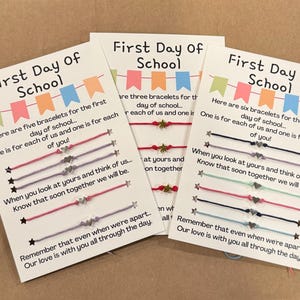 Mommy and Me First Day of School Bracelets Set Of 2,3, Or 4 Back To School Bracelets Matching Bracelets