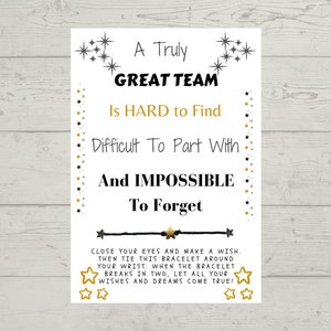 Team Inspirational Gift, Team Gift, Appreciation Day Gift, Employee Gift, Work Gift, Sports Gift, Team Bracelet, Team Wish Bracelet