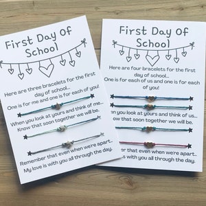 First Day of school, Mommy and Me First Day of School Bracelets Set Of 2,3, Or 4, Hearts, Back To School Bracelets, Matching Bracelets