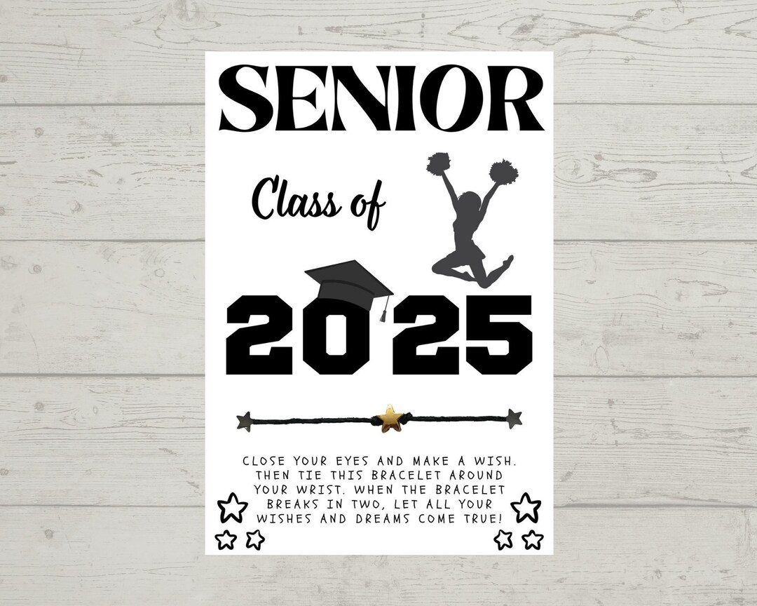 SENIOR Class of 2026 Cheer/dance/pom Wish Bracelet Grad Party Favor ...