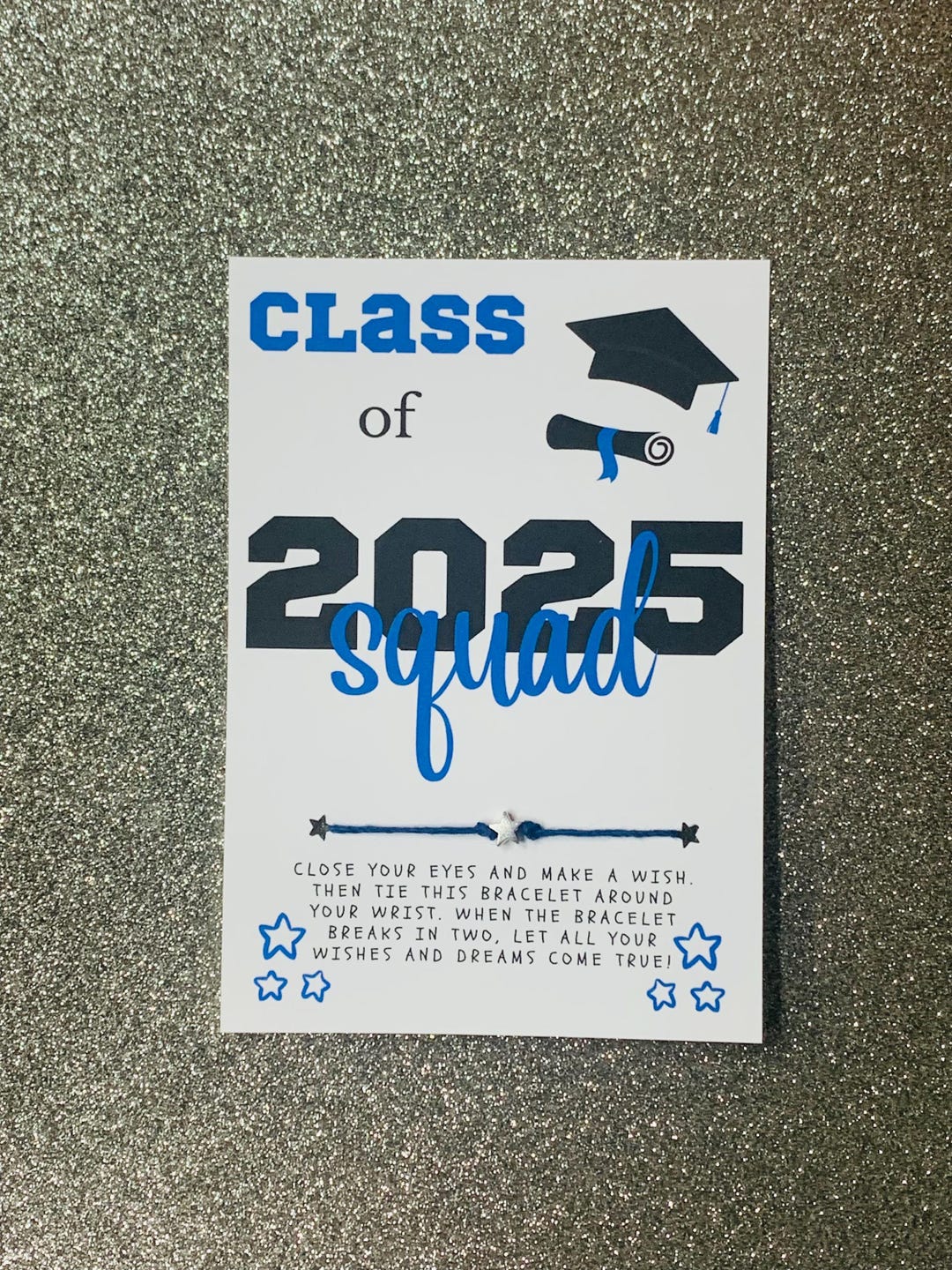 Class of 2025 Squad Graduation Graduate Wish Bracelet | Graduation Card ...