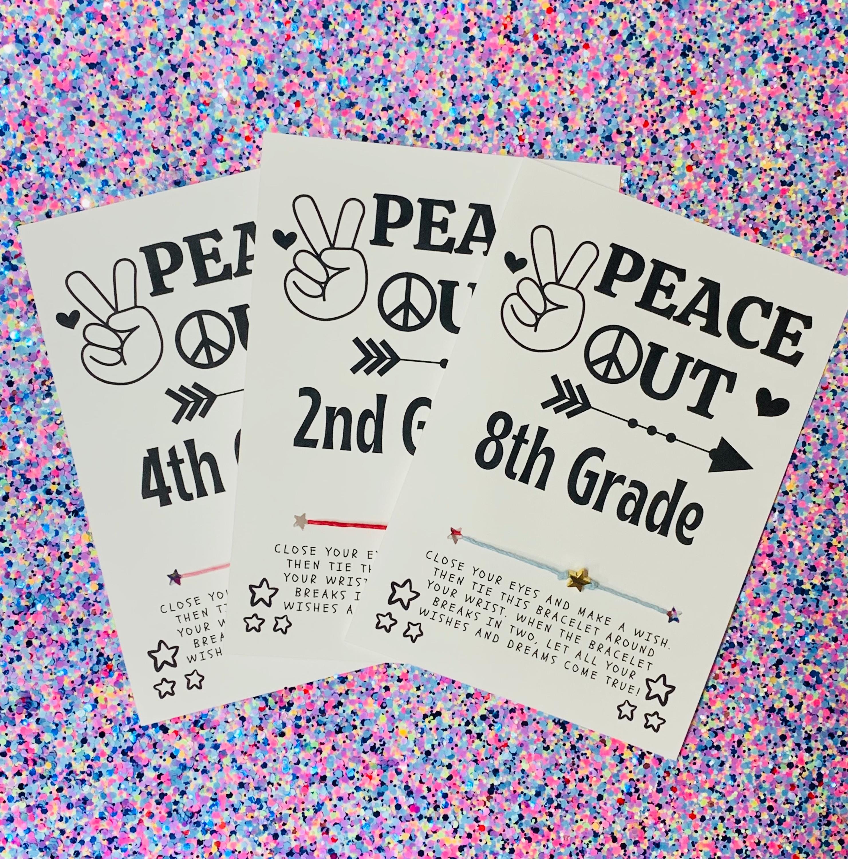 END of SCHOOL Year Gift, Graduation-Promotion Wish Bracelet, Grade School, 8th Grade, 5th Grade, End Of School Gift, End Of Year Class Gift