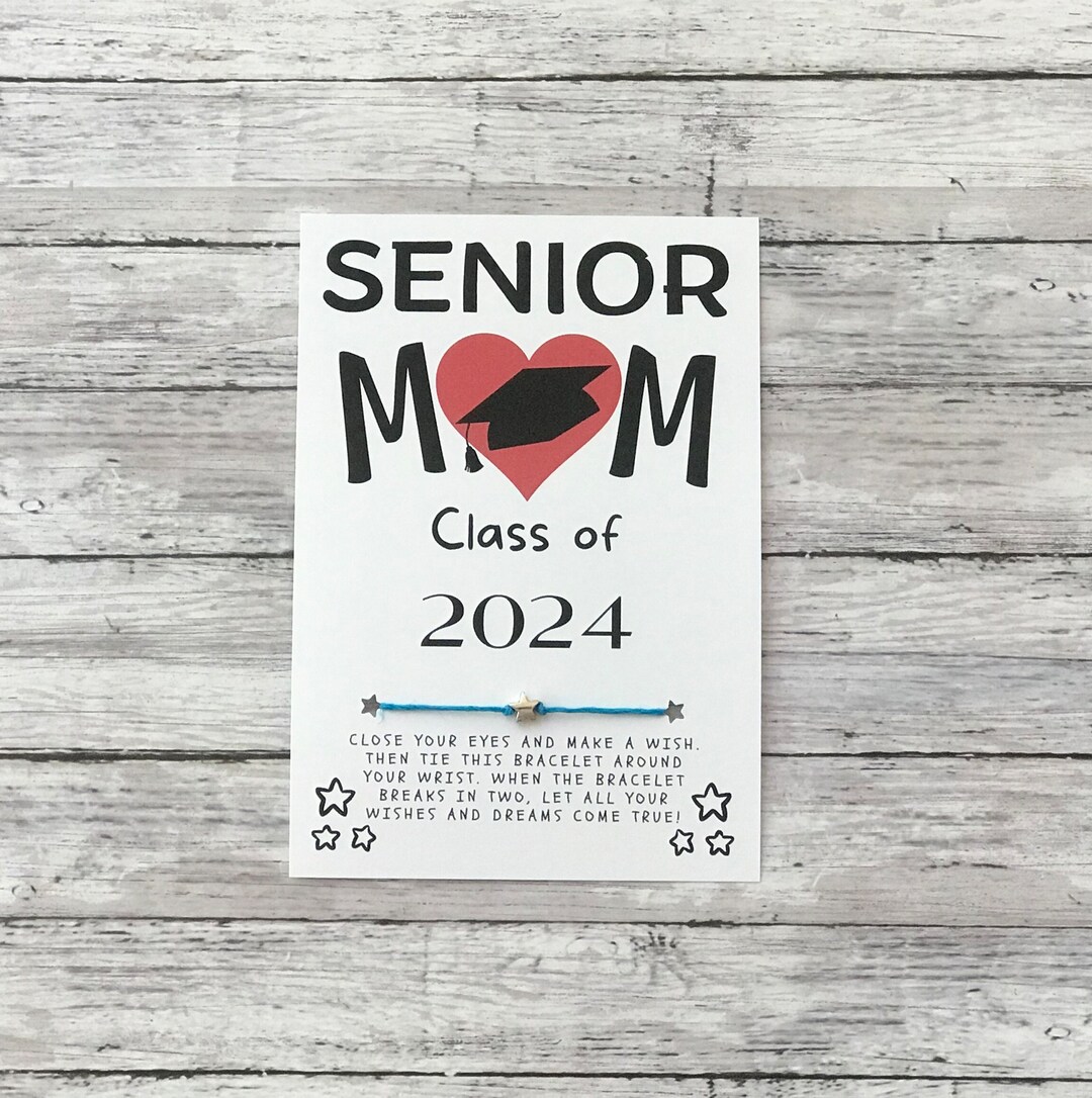 Senior MOM Class of 2025 Wish Bracelet, Wish Bracelet Party Favor, Wish ...