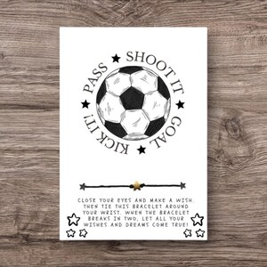 Soccer, Soccer Card, Soccer Wish Bracelet, Soccer Player Gift, Soccer Bracelet, Soccer Team Gift, End Of Soccer Gift, Sorts Gift