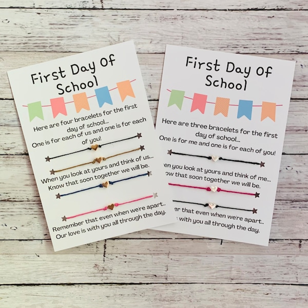 Mommy and Me First Day of School Bracelets Set Of 2,3, Or 4 Back To School Bracelets Matching Bracelets