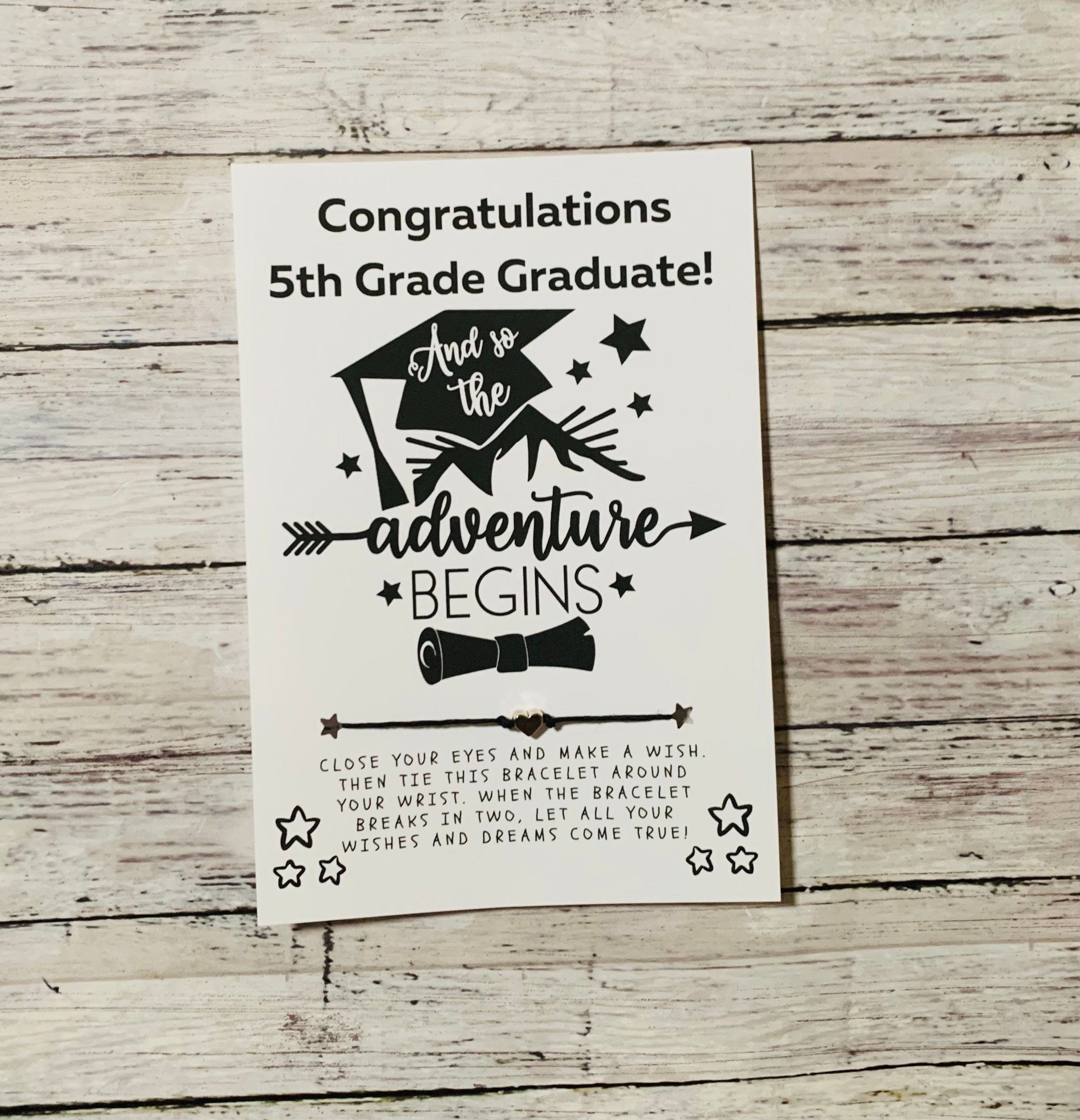 5th Grade Graduation, 5th Grade Promotion, Bulk Graduation Cards, Wish  Bracelet, End of 5th Grade Gift, Gift for Students, Student Gift - Etsy
