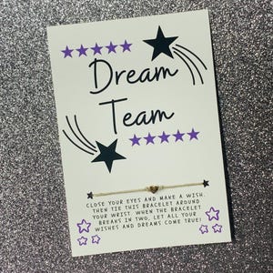 Dream Team Gift, Worker Gift, Appreciation Day Gift, Employee Gift, Work Gift, Sports Gift, Team Bracelet, Team Wish Bracelet