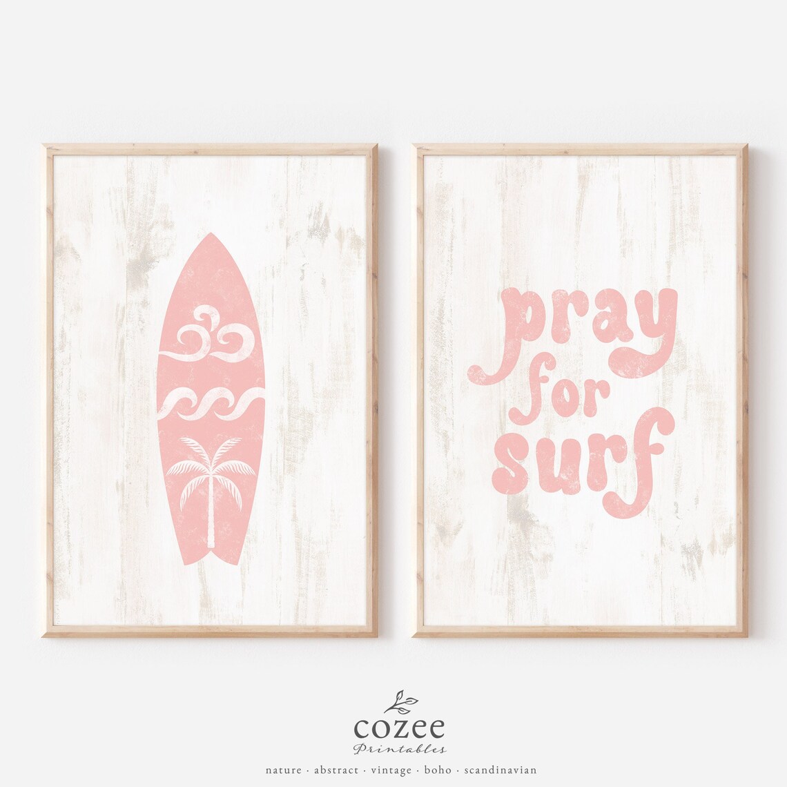 Surfboard Nursery Wall Art, Printable pray for Surf Girls Room Wall