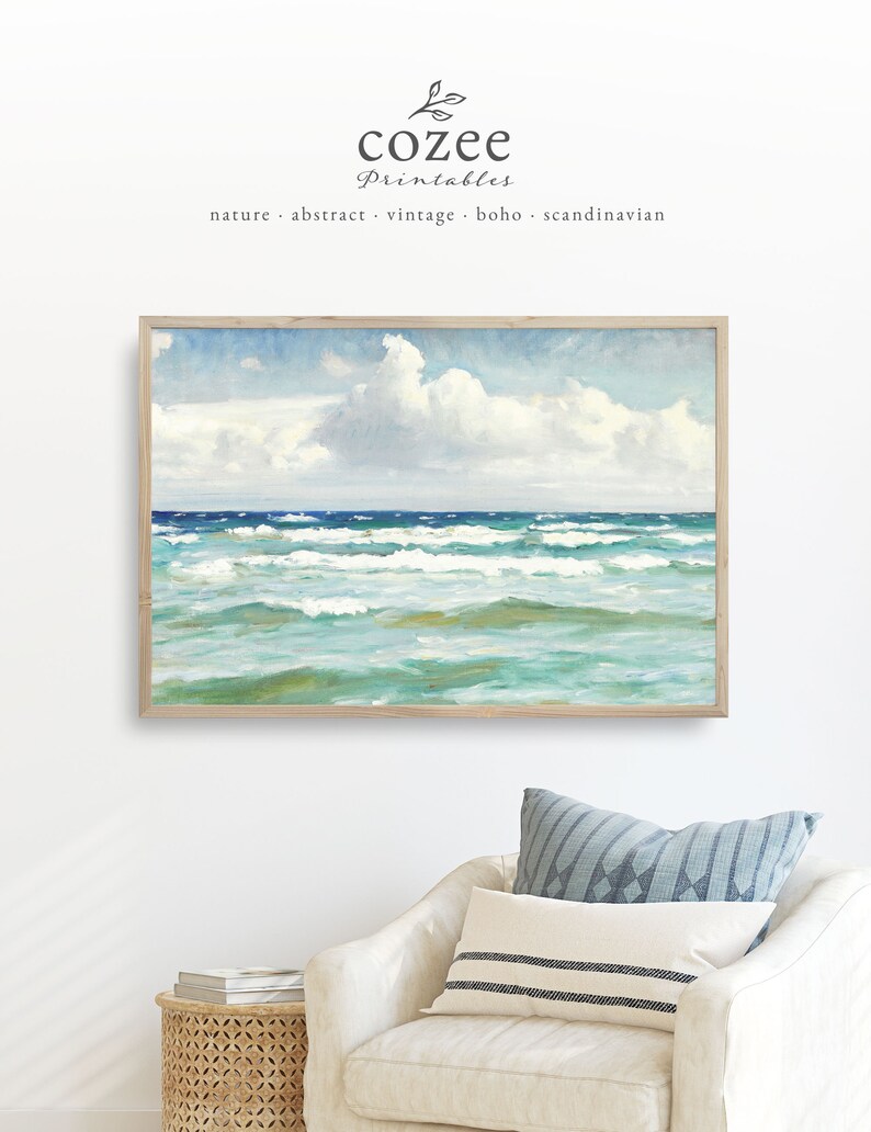 Printable Coastal Painting Wall Art Coastal Wall Decor - Etsy
