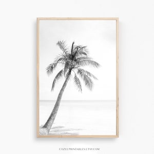 Palm Tree Wall Art, Printable Wall Art, Palm Tree Photography, Coastal Wall Decor, Art Prints, Strand, Digitaal, Oceaan, Zee