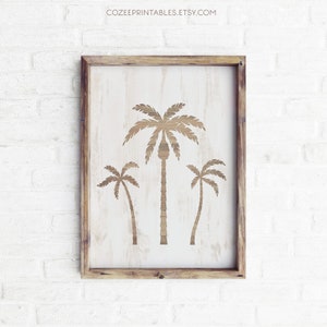 Palm Tree Coastal Wall Art, Printable Palm Trees Wall Art, Kids Room Wall Art Print, Boho, Nursery Wall Art, Digital Prints, Beach, Ocean