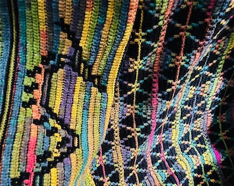 Patrón de superposición de mosaico de dragón