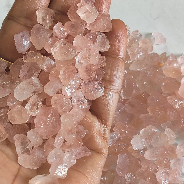 WILd SALE! AAA 7to10 mm Peach Morganite Raw Crystal | Peach Morganite Uncut Rough | Morganite Gemstone | Morganite Crystal | Loose Gemstones