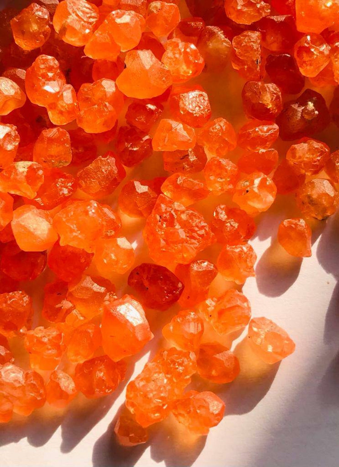 to MM Raw Mandarin Garnet Untreated Rough Crystal |natural