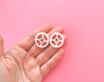 Small asymmetric circle cutters, donut cutters for polymer clay