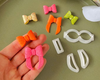 Bow polymer clay cutter, clay cutter for earrings, organic polymer clay cutter, polymer clay tools, sharp clay cutter