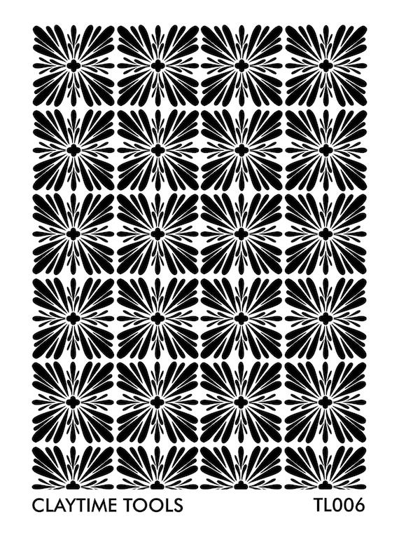 Polymer Clay Silk Screen Stencils Florals Geometric Retro Abstract Animal 