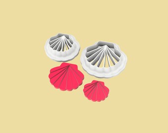 Small shell cutters for clay, sharp cutters, polymer clay stamp, abstract polymer clay cutters, polymer clay tools