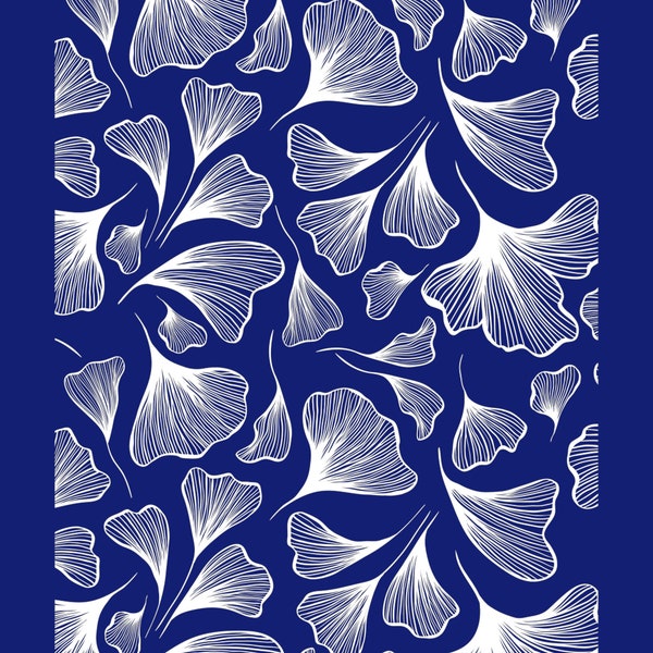 Gingko silkscreen, leaves silkscreen for polymer clay, gingko stencil for clay, polymer clay tools