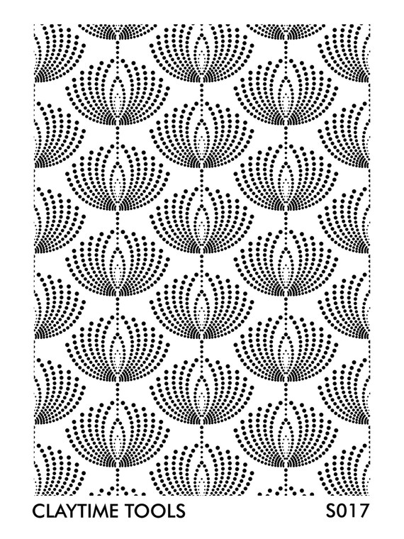Polymer Clay Silk Screen Stencils Florals Geometric Retro Abstract