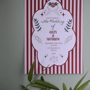 tattoo style wedding invite