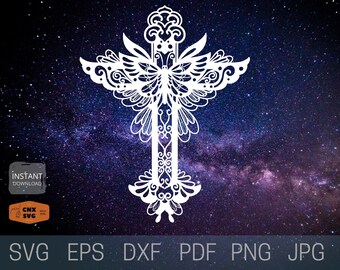 Butterfly Cross Svg Etsy