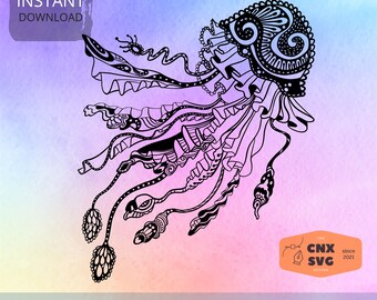 Cute Jellyfish Svg Etsy