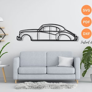 Jaquar MkVII-Blue wall art svg | dxf | EPS | AI | plasma cut file| wall art dxf | laser cut files | Car Decor | Car decoration