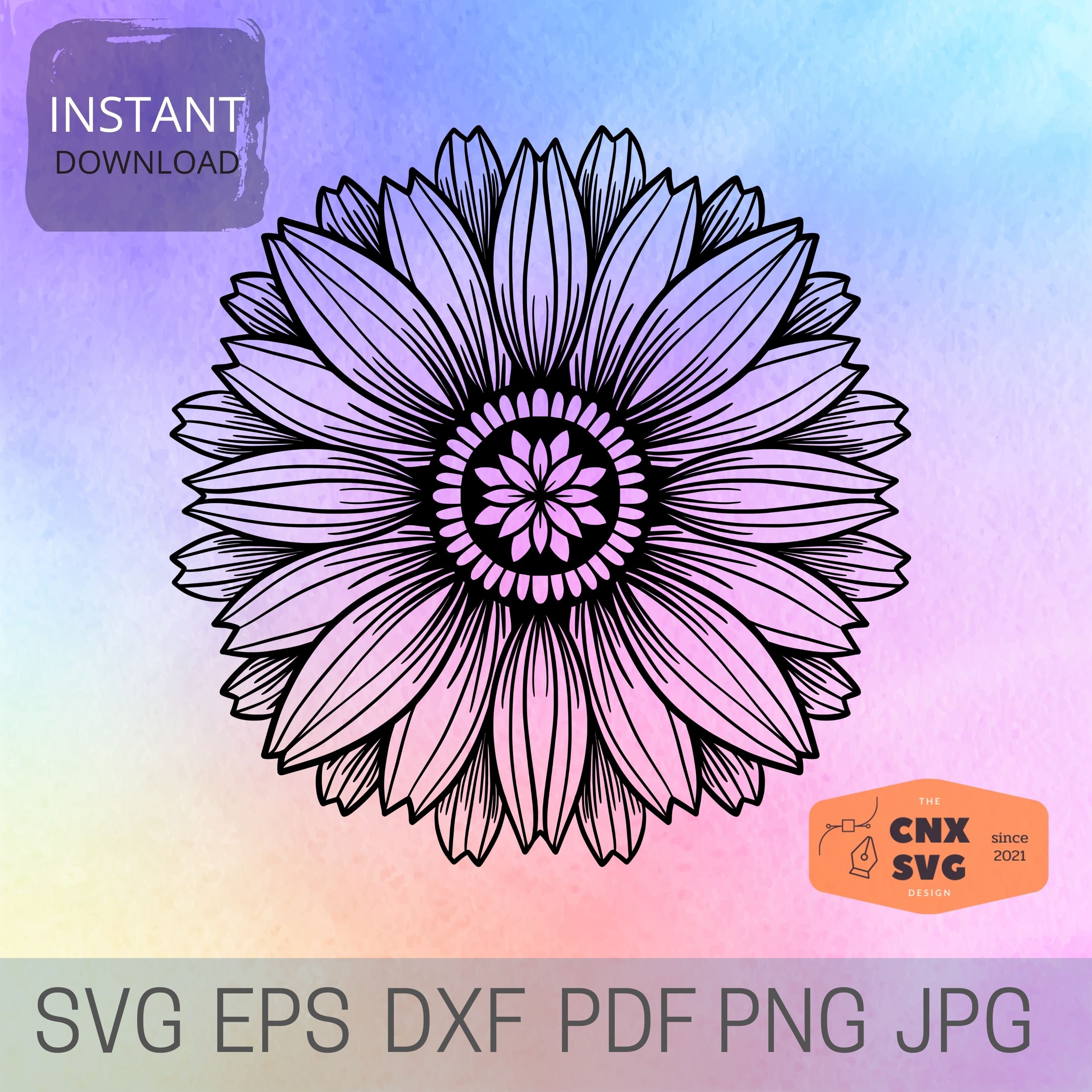 Download Sunflower Mandala Svg For Cricut Sunflower Mandala Sunflower Etsy