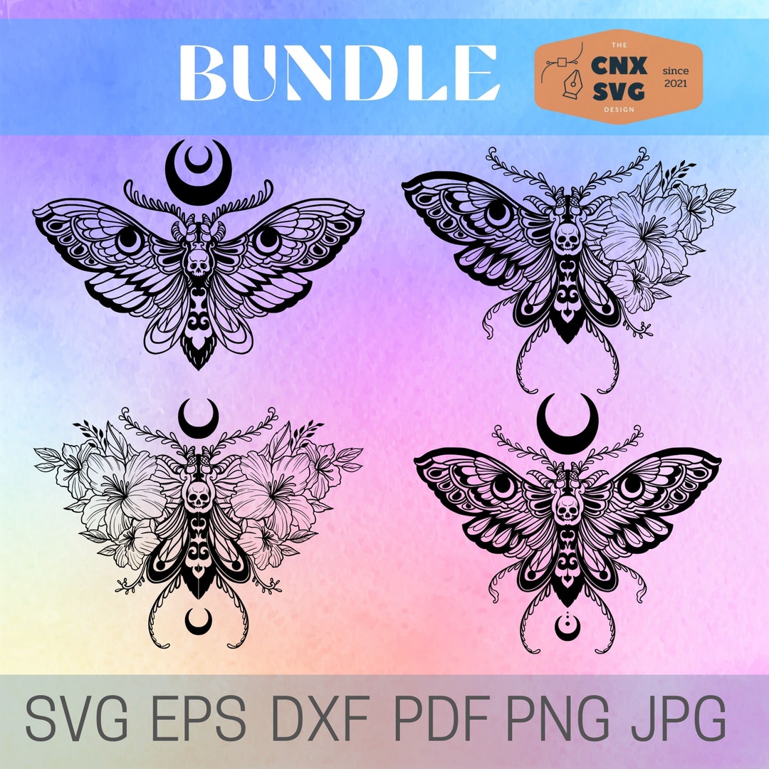 Death Head Moth Svg Death Moth SVG Moth SVG Butterfly Etsy