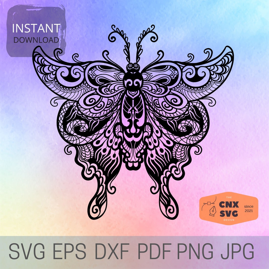 Moth Cricut SVG Death Moth SVG Moth SVG Death Moth Mandala Etsy