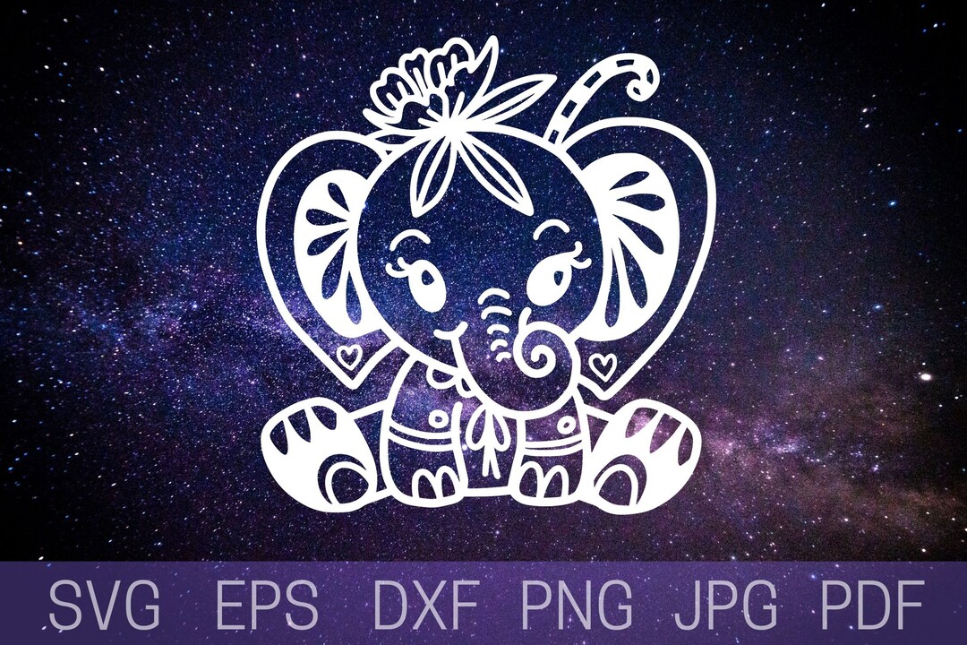 Elephant SVG Elephant Svg for Baby Girl Elephant Svg for Etsy UK