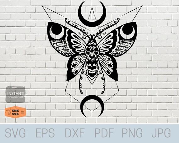 Moth SVG Death Moth Cricut Butterfly Mandala Death Moth SVG Butterfly Svg Mandala Death Head 