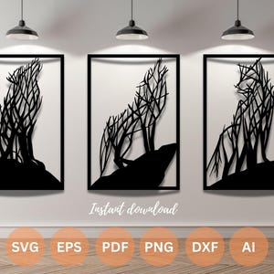 Grafika ścienna wilka svg | dxf | EPS | AI | pliki png i PDF | plik cięty plazmą | grafika ścienna dxf | pliki cięte laserowo | pliki Glowforge | Panel wilka svg
