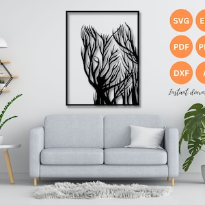 Wolf wall art svg | dxf | EPS | AI | png and PDF files | plasma cut file| wall art dxf | laser cut files | Glowforge files | Wolf panel svg