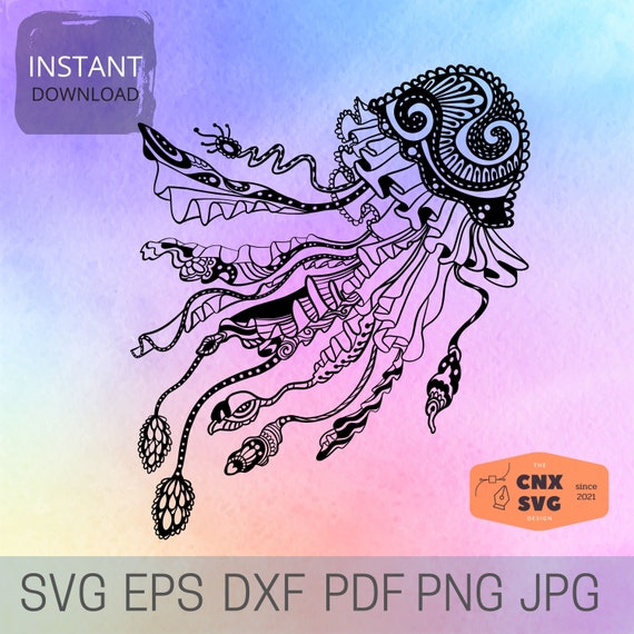 144+ jellyfish mandala svg - Download Free SVG Cut Files and Designs
