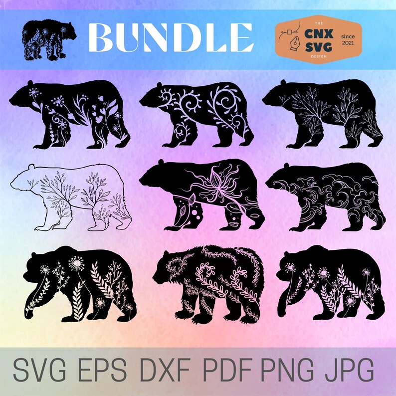 Download Baby Bear Svg Floral Bear Mama Bear Clip Art Bear Flower Png Bear Svg File For Cricut Papa Bear Svg Bear Bundle Bear Cut File Embellishments Craft Supplies Tools Locnuocxanh Vn