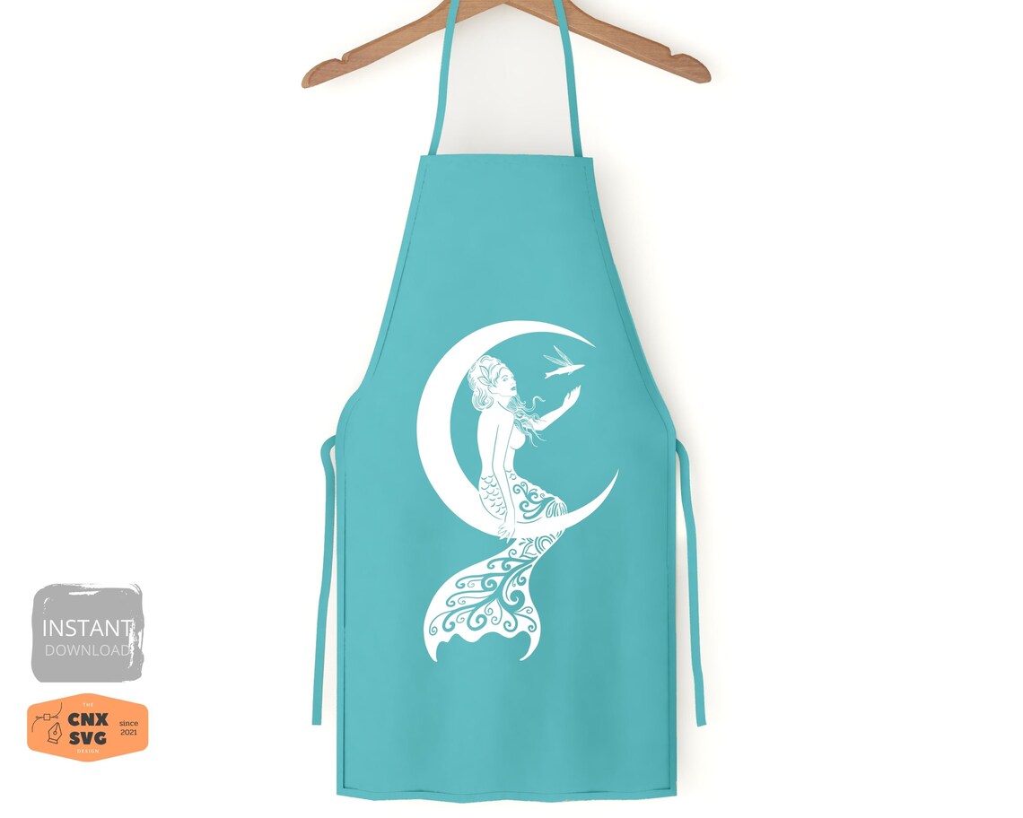 Download Mermaid silhouette Mermaid moon SVG Mermaid SVG Mandala | Etsy
