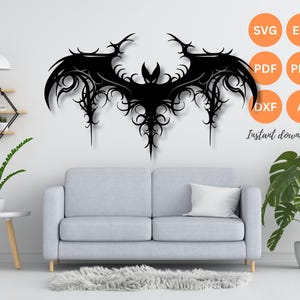 sztuka ścienna nietoperza | wampir SVG | Halloween SVG nietoperz svg | Plik nietoperza cięty plazmą | Sztuka ścienna Halloween | pliki cięte laserowo | Pliki Glowforge |