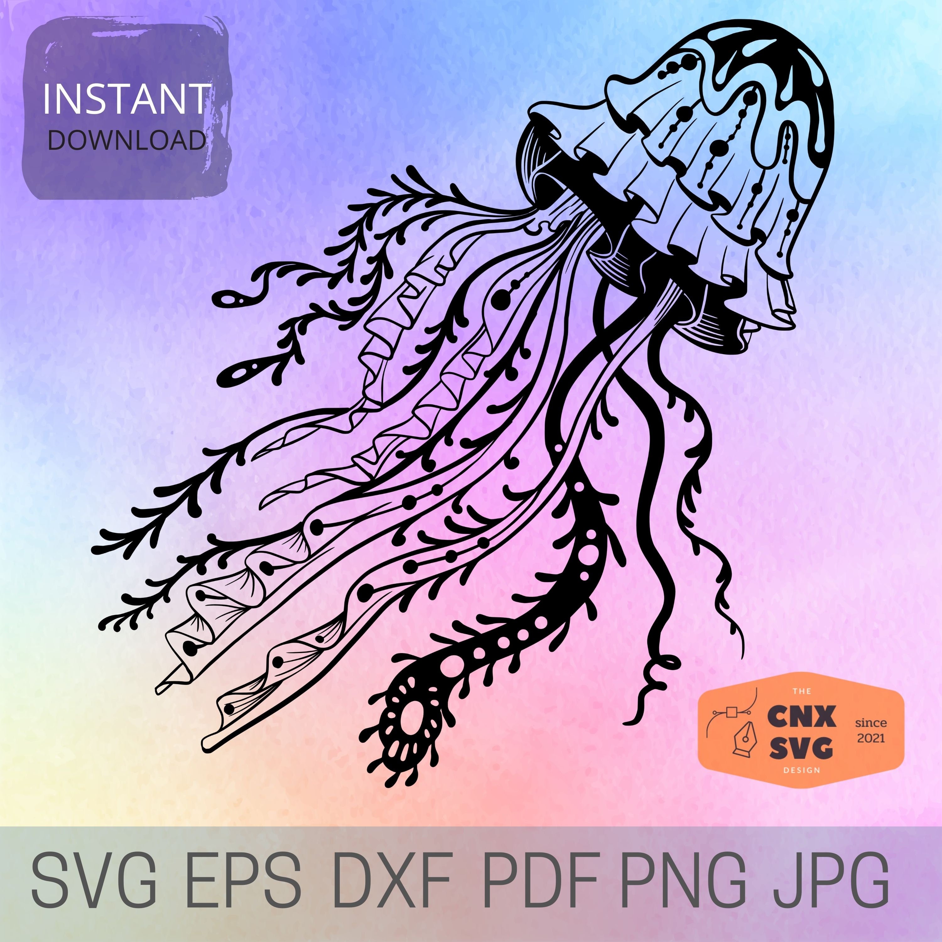Jellyfish Svg Mandala Jellyfish Svg Jellyfish Svg File Cute Etsy Uk