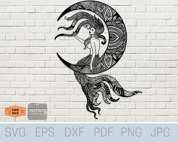 Free Free 174 Mermaid Zentangle Svg SVG PNG EPS DXF File