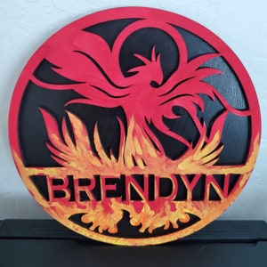 Personalized Phoenix name round sign add your name