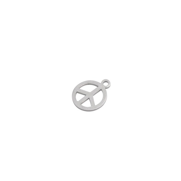 10x16mm Stainless Steel Peace Sign Charm, Hippie Charms, Peace Pendant, Bracelet Charms, Laser Cut Jewelry Making Supplies STL-4031