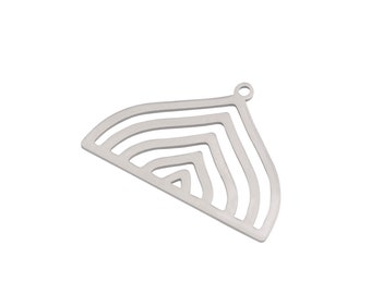 Stainless Steel Triangle Charm, Geometric Earring Charm, Teardrop Charms, Earring Connector, Laser Cut Steel Earrings 21x30x0.80mm STL-4113
