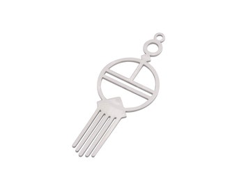 Stainless Steel Geometric Earring Charms, Geometric Bar Charm, Surgical Steel Earring Supplies, Laser Cut Jewelry Making Supplies STL-3981