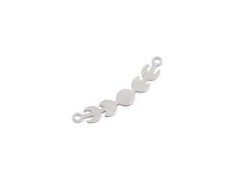 6pcs 9x30mm Stainless Steel Moon Phases Charm, Steel Earring Charms, DIY Necklace Charms, Laser Cut Jewelry Making Supplies STL-4027