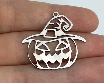 2pcs Stainless Steel Pumpkin Charm, Pumpkin Pendant, Halloween Charms, Jack O Lantern Charm, Earring Charms, Jewelry Supplies STL-3554